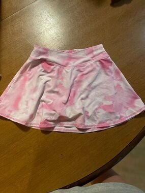 90 Degree By Reflex Pink Tie-Dye Skater Skirt